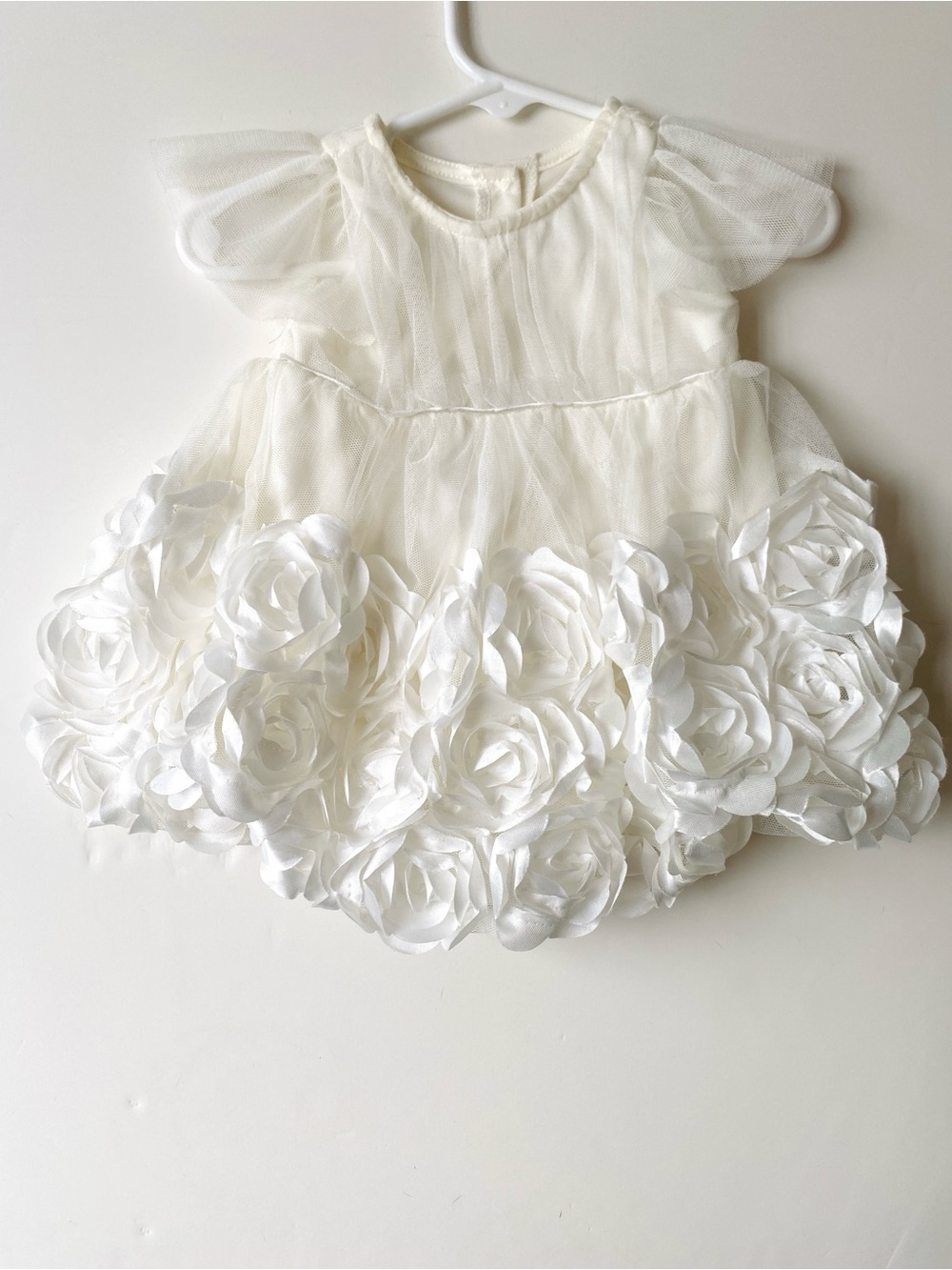 Nannnette Baby White Dress Party Church Christening 0/3 Months